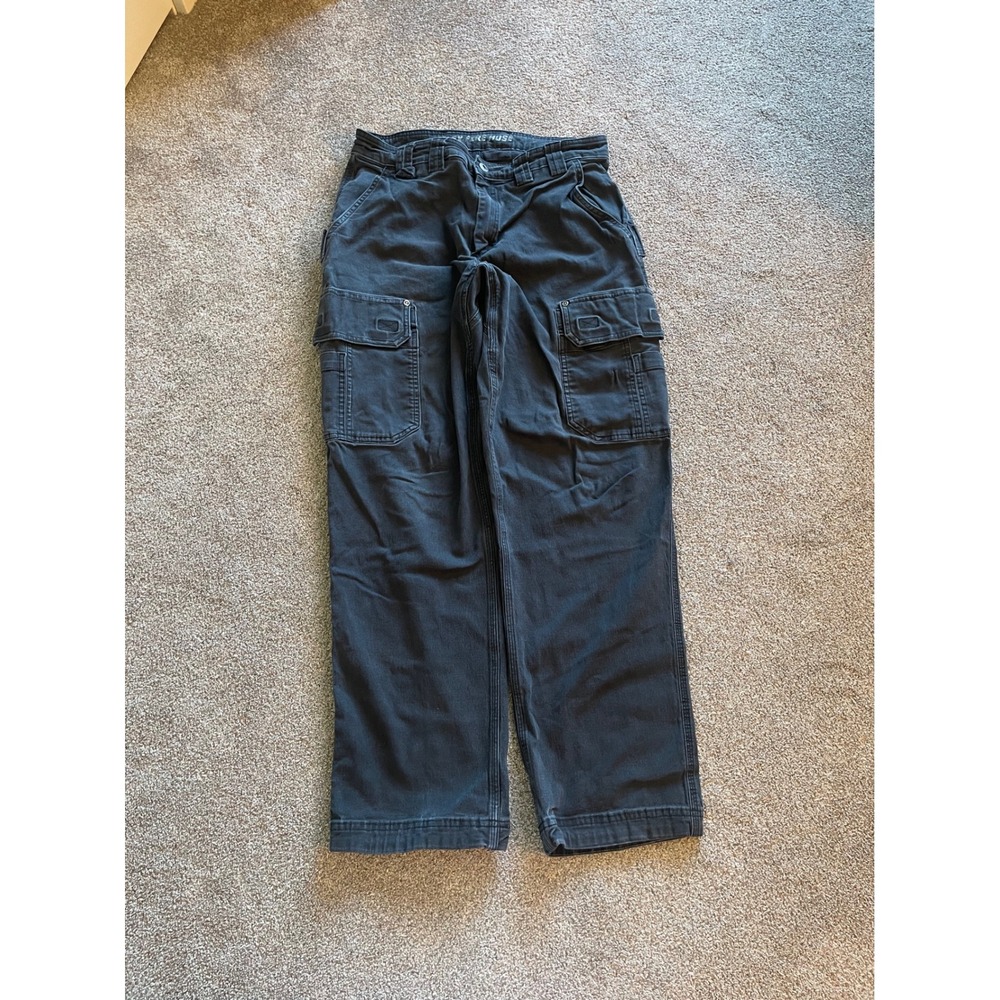 Mens Duluth Trading Co Flex Fire Hose Cargo Pants 34x32 Black Excellent Utility